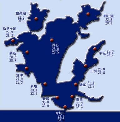 浜名湖の塩分濃度